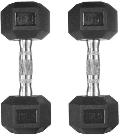 Papababe HEX Rubber Dumbbells