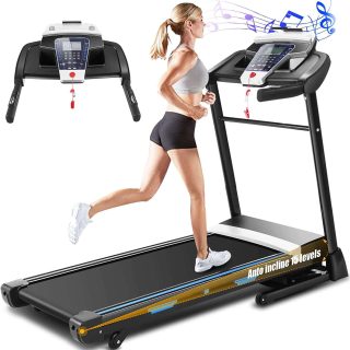 Funmily treadmill with auto incline