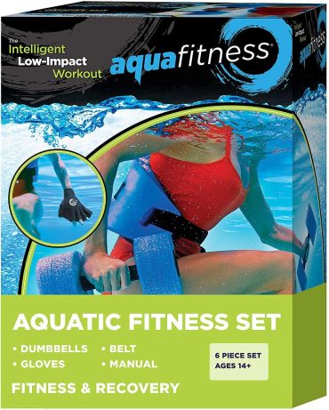 AQUA Dumbbells 6 Piece Set for Water Aerobics and Pool Exercise