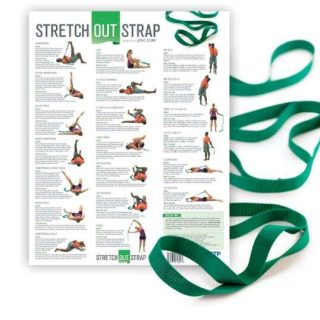 OPTP Stretch Out Strap with Stretching Exercise Poster