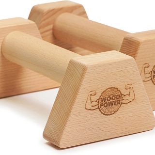 Woodpower® Push Up Bars, Handstand, Wooden Parallettes